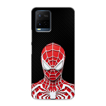 Силиконовый чехол на Vivo Y21 с принтом человек паук spiderman