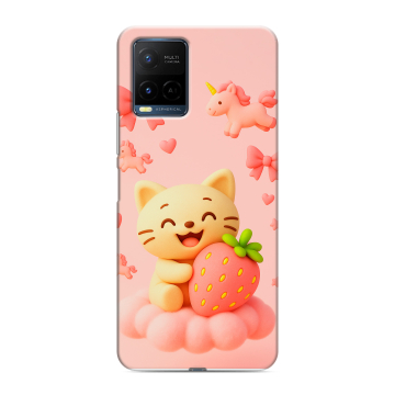 Силиконовый чехол на Vivo Y21 с принтом для девочек