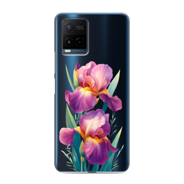 Силиконовый чехол на Vivo Y21 с принтом Цветы орхидеи Силиконовый чехол на Vivo Y21 с принтом Цветы орхидеи