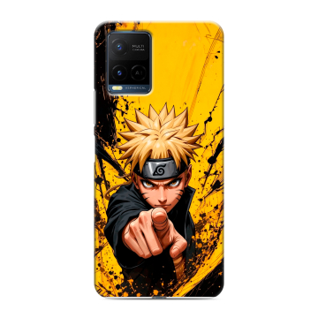 Силиконовый чехол на Vivo Y21 с принтом Naruto Наруто