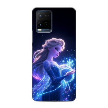 Силиконовый чехол на Vivo Y21 с принтом Холодное сердце Frozen