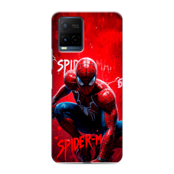 Силиконовый чехол на Vivo Y21 с принтом Spiderman Человек паук Силиконовый чехол на Vivo Y21 с принтом Spiderman Человек паук