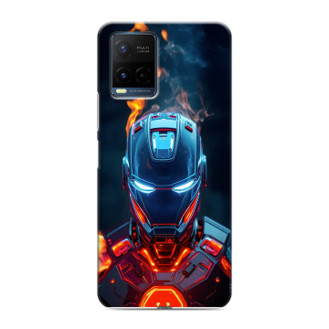 Силиконовый чехол на Vivo Y21 с принтом IronMan Железный человек