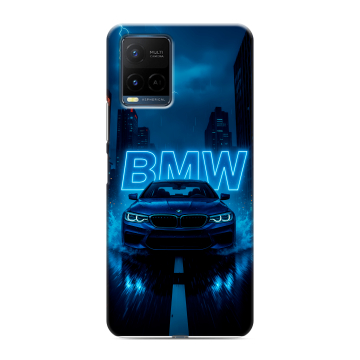Силиконовый чехол на Vivo Y21 с принтом BMW БМВ