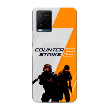 Силиконовый чехол на Vivo Y21 с принтом Counter Strike