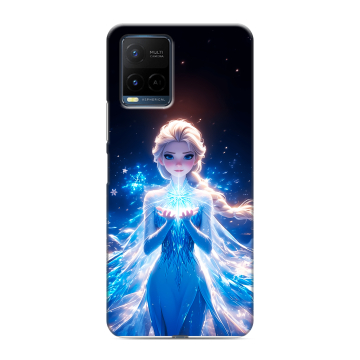 Силиконовый чехол на Vivo Y21 с принтом Холодное сердце Frozen