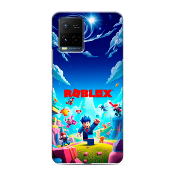 Силиконовый чехол на Vivo Y21 с принтом Roblox Роблокс
