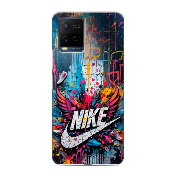 Силиконовый чехол на Vivo Y21 с принтом Nike Найк
