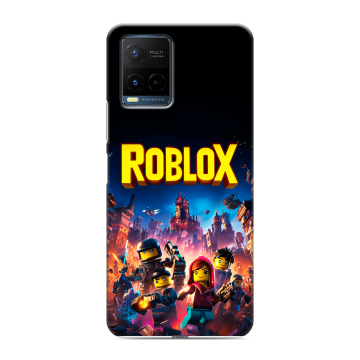Силиконовый чехол на Vivo Y21 с принтом Roblox Роблокс