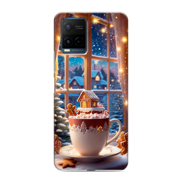 Силиконовый чехол на Vivo Y21 с принтом Новый год Силиконовый чехол на Vivo Y21 с принтом Новый год