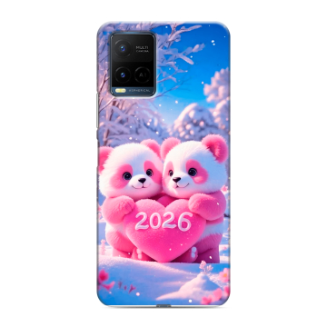 Силиконовый чехол на Vivo Y21 с принтом Новый год Силиконовый чехол на Vivo Y21 с принтом Новый год
