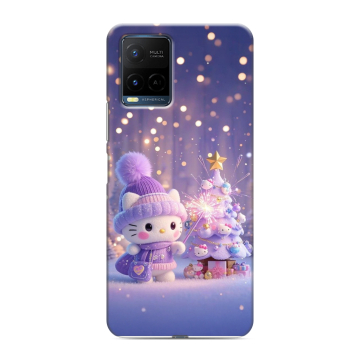 Силиконовый чехол на Vivo Y21 с принтом Новый год