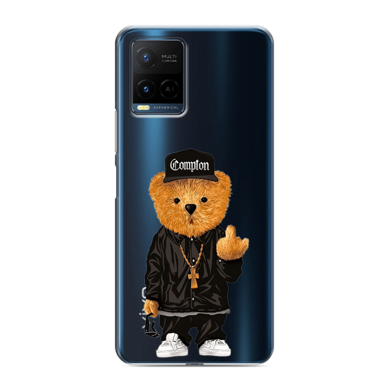 Силиконовый противоударный чехол на Vivo Y21 с принтом Плюшевый медведь Силиконовый противоударный чехол на Vivo Y21 с принтом Плюшевый медведь