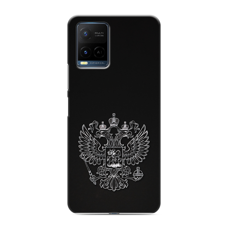 Силиконовый чехол на Vivo Y21 с принтом Герб России Силиконовый чехол на Vivo Y21 с принтом Герб России