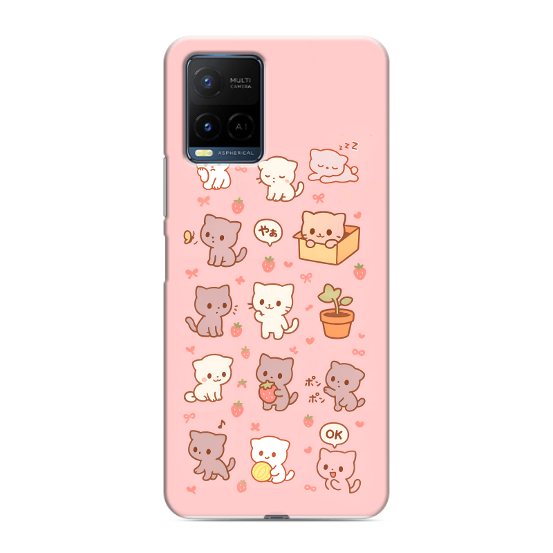Силиконовый противоударный чехол на Vivo Y21 с принтом Hello Kitty Хелоу Кити Силиконовый противоударный чехол на Vivo Y21 с принтом Hello Kitty Хелоу Кити