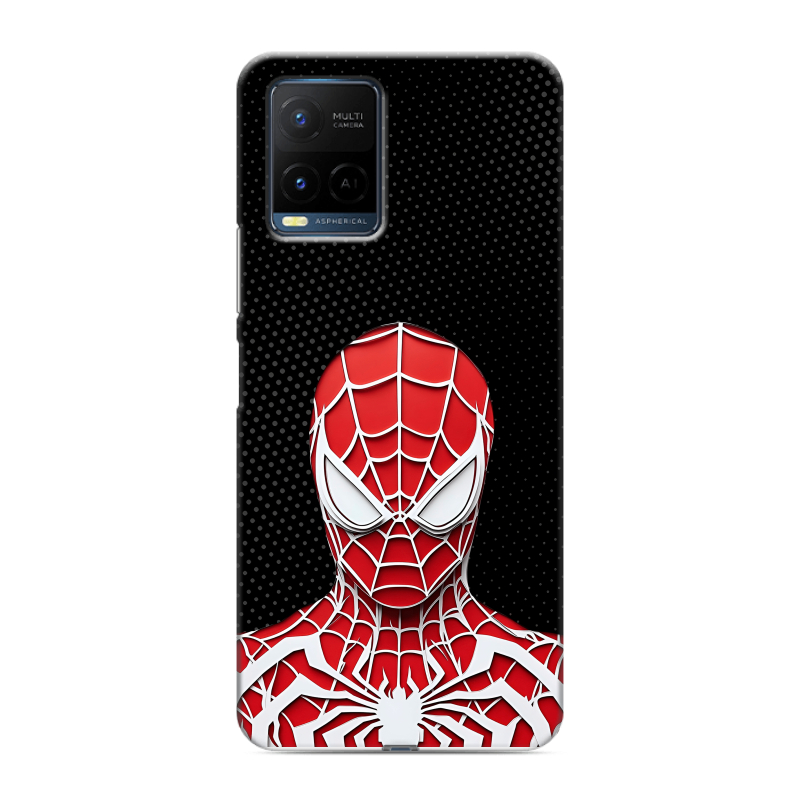 Силиконовый противоударный чехол на Vivo Y21 с принтом человек паук spiderman Силиконовый противоударный чехол на Vivo Y21 с принтом человек паук spiderman