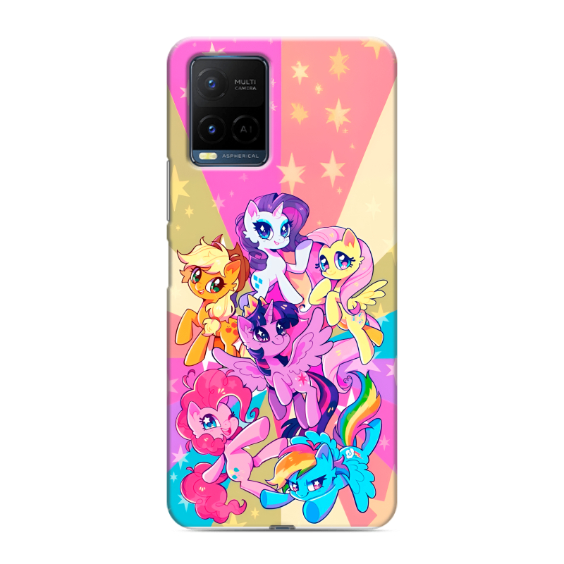 Силиконовый чехол на Vivo Y21 с принтом My little pony Дружба чудо Силиконовый чехол на Vivo Y21 с принтом My little pony Дружба чудо