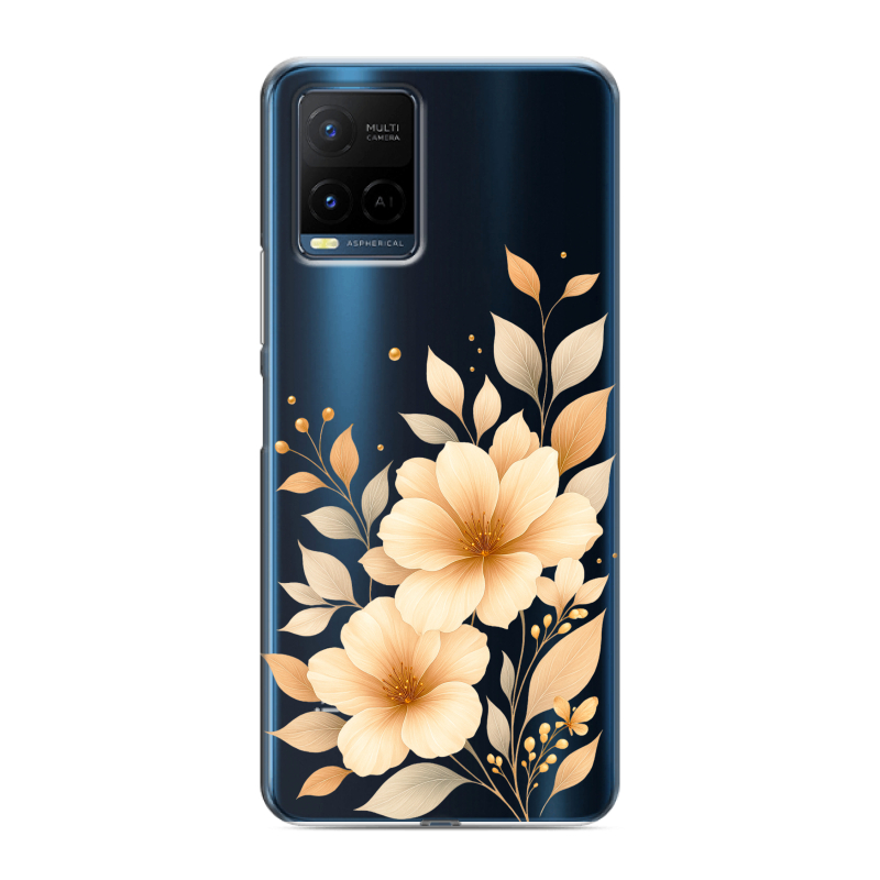 Силиконовый противоударный чехол на Vivo Y21 с принтом для девушки Силиконовый противоударный чехол на Vivo Y21 с принтом для девушки
