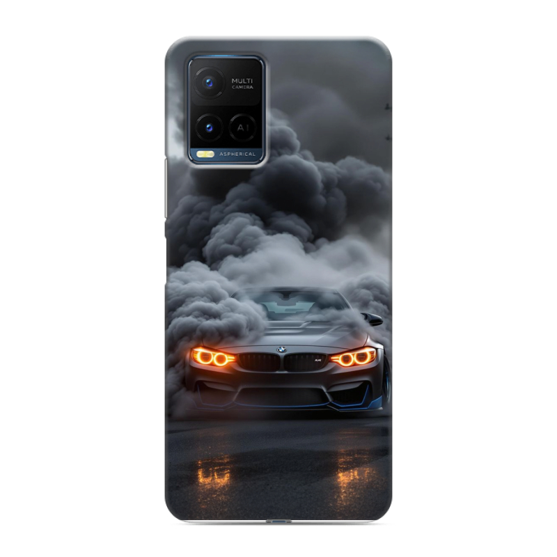 Силиконовый противоударный чехол на Vivo Y21 с принтом BMW БМВ Силиконовый противоударный чехол на Vivo Y21 с принтом BMW БМВ