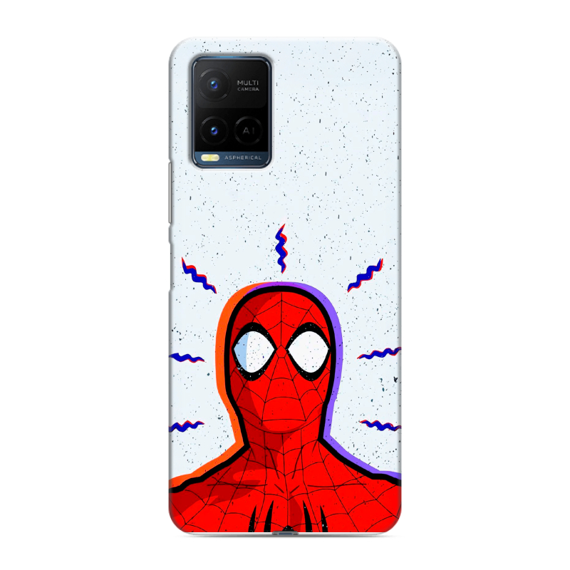Силиконовый противоударный чехол на Vivo Y21 с принтом Spiderman Человек паук Силиконовый противоударный чехол на Vivo Y21 с принтом Spiderman Человек паук