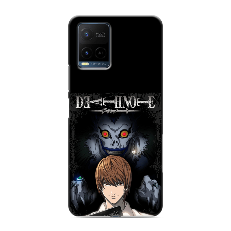 Силиконовый противоударный чехол на Vivo Y21 с принтом Death note Тетрадь смерти Силиконовый противоударный чехол на Vivo Y21 с принтом Death note Тетрадь смерти