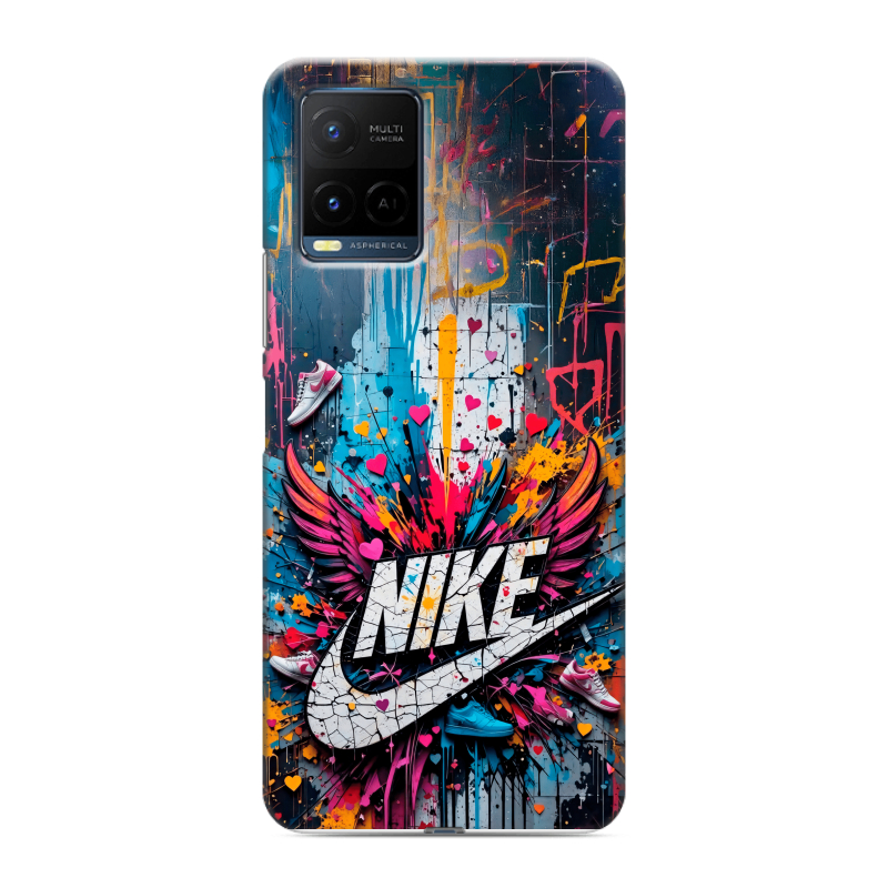 Силиконовый чехол на Vivo Y21 с принтом Nike Найк Силиконовый чехол на Vivo Y21 с принтом Nike Найк