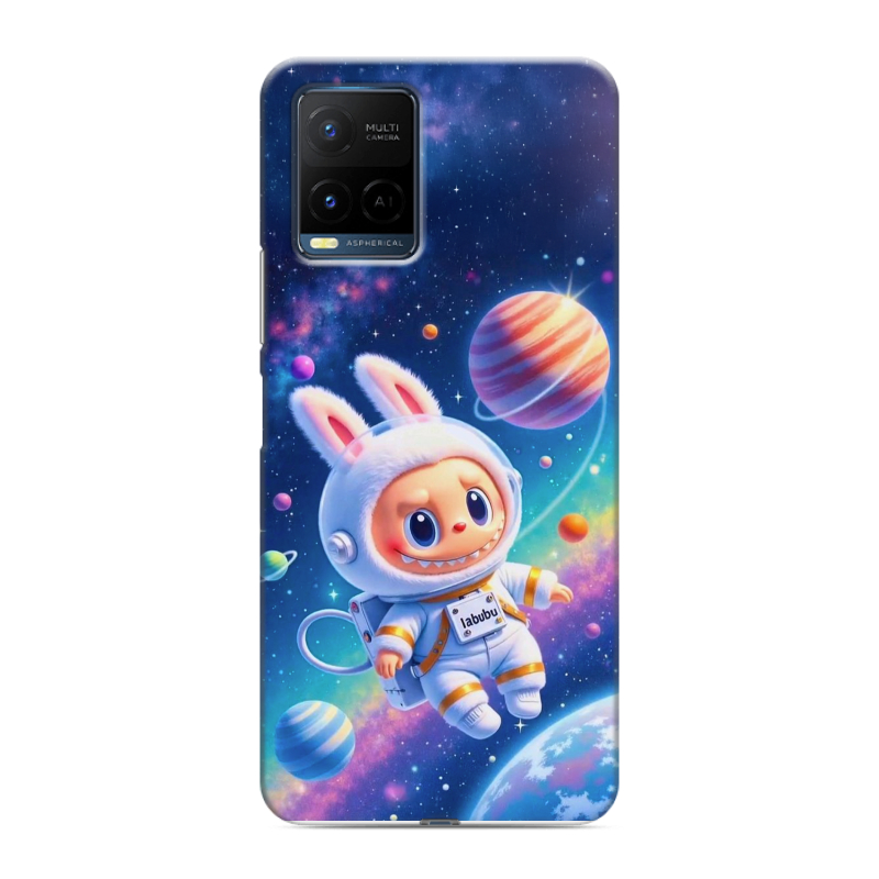 Силиконовый чехол на Vivo Y21 с принтом Labubu Лабубу Силиконовый чехол на Vivo Y21 с принтом Labubu Лабубу