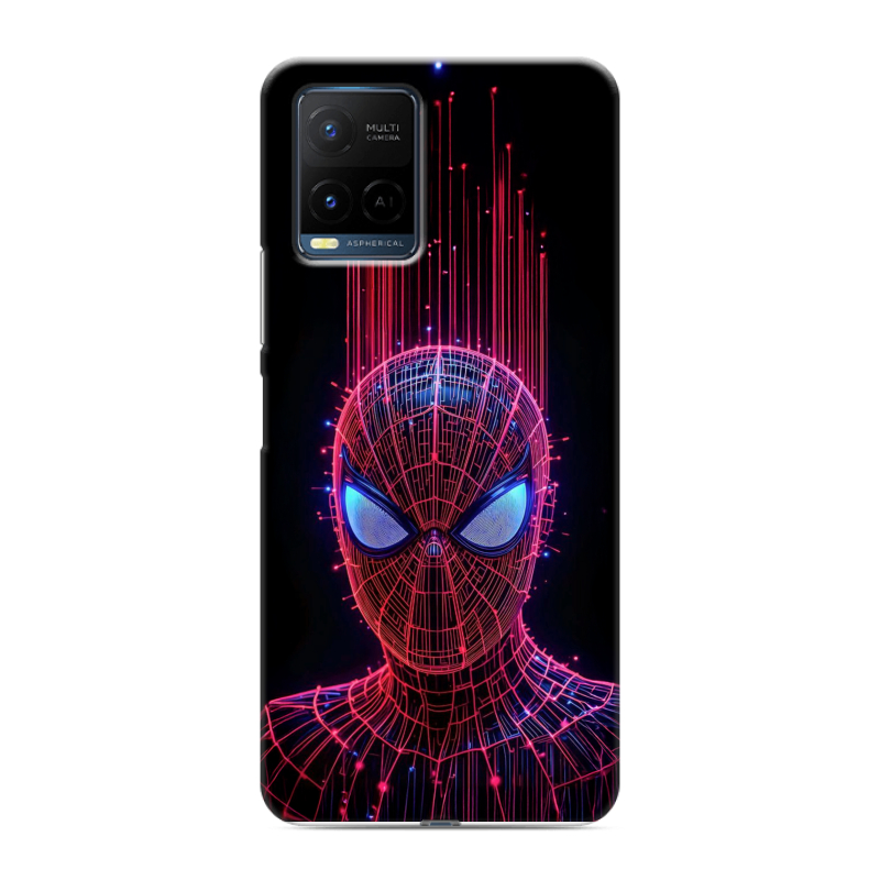 Силиконовый противоударный чехол на Vivo Y21 с принтом Spiderman Человек паук Силиконовый противоударный чехол на Vivo Y21 с принтом Spiderman Человек паук