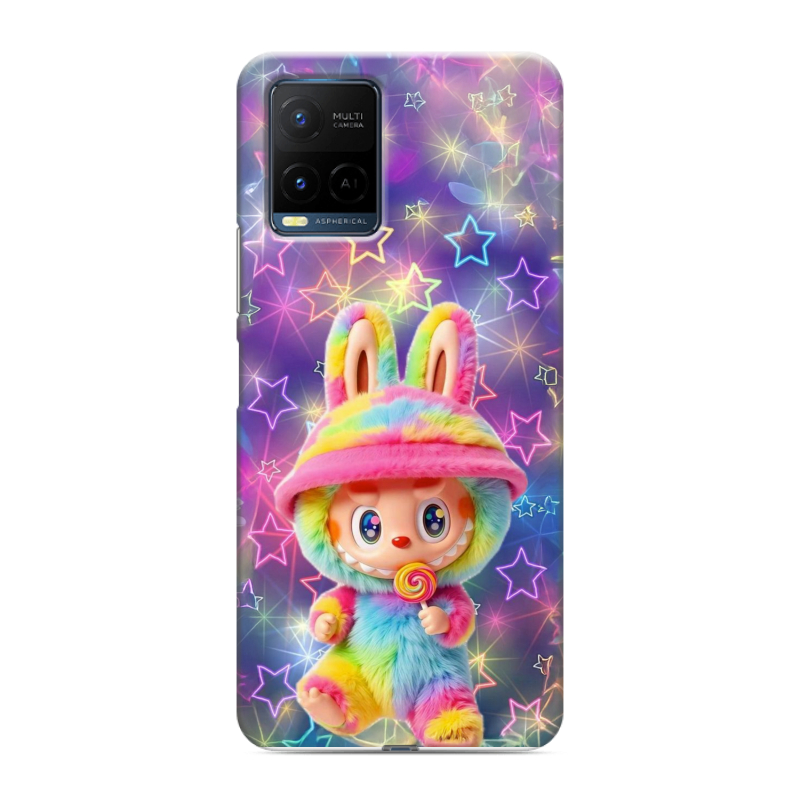 Силиконовый чехол на Vivo Y21 с принтом Labubu Лабубу Силиконовый чехол на Vivo Y21 с принтом Labubu Лабубу