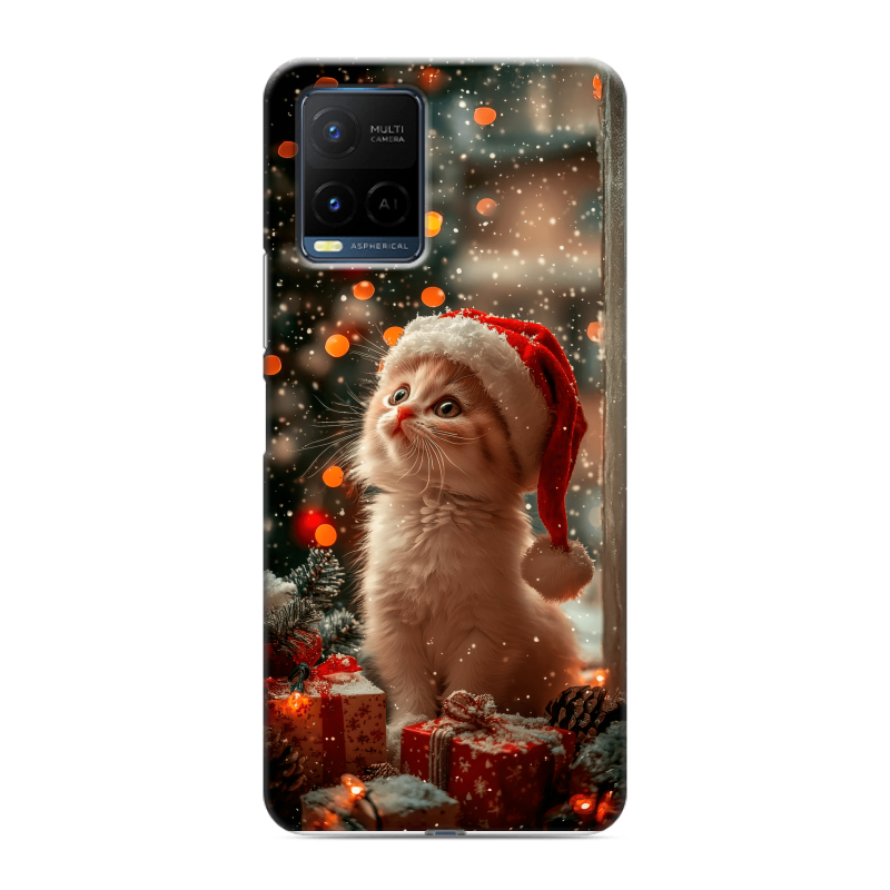 Силиконовый чехол на Vivo Y21 с принтом Новый год Силиконовый чехол на Vivo Y21 с принтом Новый год