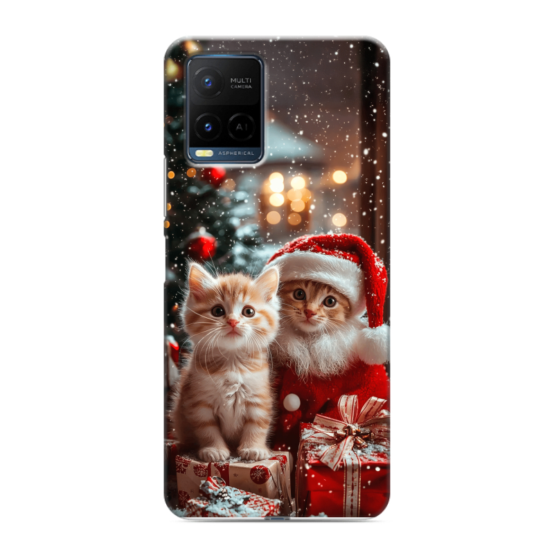 Силиконовый чехол на Vivo Y21 с принтом Новый год Силиконовый чехол на Vivo Y21 с принтом Новый год
