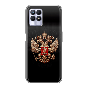 Силиконовый чехол на Realme 8i с принтом Герб России