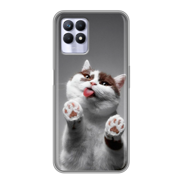 Силиконовый чехол на Realme 8i с принтом Коты