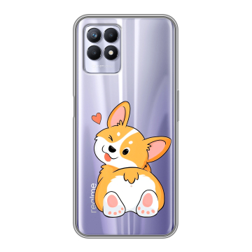 Силиконовый чехол на Realme 8i с принтом Корги Силиконовый чехол на Realme 8i с принтом Корги