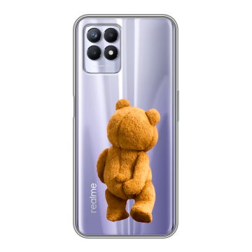 Силиконовый чехол на Realme 8i с принтом Медведь Силиконовый чехол на Realme 8i с принтом Медведь