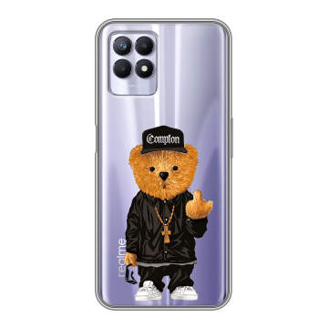 Силиконовый чехол на Realme 8i с принтом Плюшевый медведь Силиконовый чехол на Realme 8i с принтом Плюшевый медведь