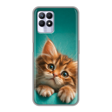 Силиконовый чехол на Realme 8i с принтом котенок Силиконовый чехол на Realme 8i с принтом котенок
