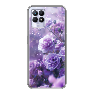 Силиконовый чехол на Realme 8i с принтом Розы цветы Силиконовый чехол на Realme 8i с принтом Розы цветы