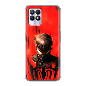 Силиконовый чехол на Realme 8i с принтом человек паук spiderman Силиконовый чехол на Realme 8i с принтом человек паук spiderman