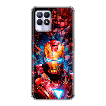Силиконовый чехол на Realme 8i с принтом Железный человек Ironman Силиконовый чехол на Realme 8i с принтом Железный человек Ironman