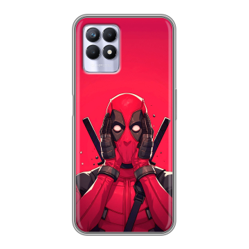 Силиконовый чехол на Realme 8i с принтом Дедпул Deadpool Силиконовый чехол на Realme 8i с принтом Дедпул Deadpool
