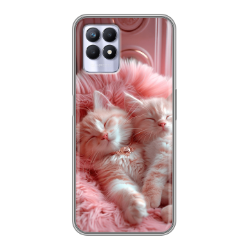 Силиконовый чехол на Realme 8i с принтом котята котики Силиконовый чехол на Realme 8i с принтом котята котики