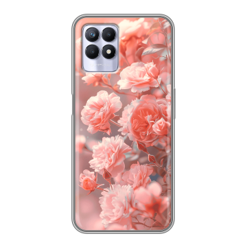 Силиконовый чехол на Realme 8i с принтом Розы цветы Силиконовый чехол на Realme 8i с принтом Розы цветы