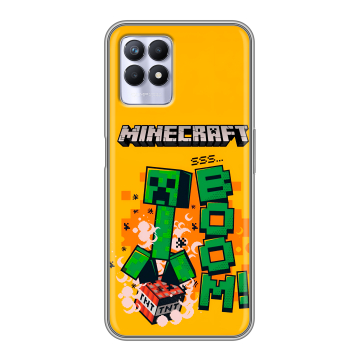 Силиконовый чехол на Realme 8i с принтом Майнкрафт Minecraft Силиконовый чехол на Realme 8i с принтом Майнкрафт Minecraft