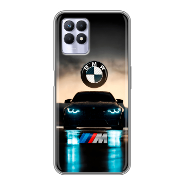 Силиконовый чехол на Realme 8i с принтом БМВ BMW Силиконовый чехол на Realme 8i с принтом БМВ BMW