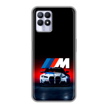 Силиконовый чехол на Realme 8i с принтом БМВ BMW Силиконовый чехол на Realme 8i с принтом БМВ BMW
