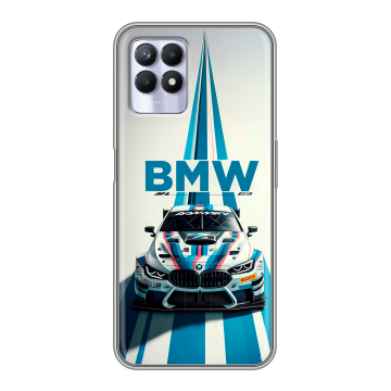 Силиконовый чехол на Realme 8i с принтом БМВ BMW Силиконовый чехол на Realme 8i с принтом БМВ BMW