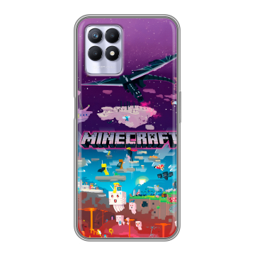Силиконовый чехол на Realme 8i с принтом Майнкрафт Minecraft Силиконовый чехол на Realme 8i с принтом Майнкрафт Minecraft