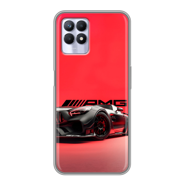 Силиконовый чехол на Realme 8i с принтом Мерседес Mercedes AMG Силиконовый чехол на Realme 8i с принтом Мерседес Mercedes AMG