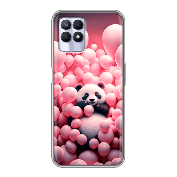 Силиконовый чехол на Realme 8i с принтом Панда Силиконовый чехол на Realme 8i с принтом Панда